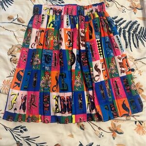 Vibrant Multicolor A-Line Skirt